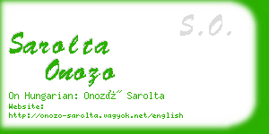 sarolta onozo business card